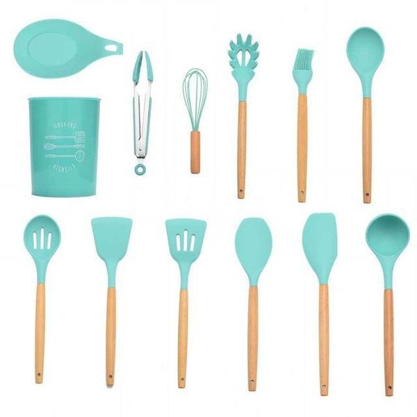 Rustic Kitchen Utensils with Wooden Handles | Stornfield