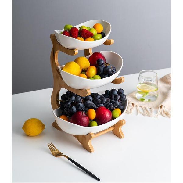 Rustic Tier Plate Wooden Stand With Plates (Various Designs & Colors) | Stornfield