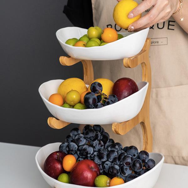 Rustic Tier Plate Wooden Stand With Plates (Various Designs & Colors) | Stornfield