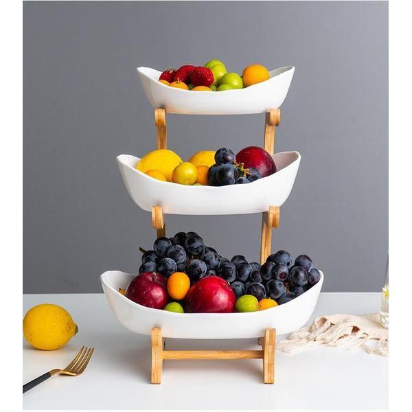 Rustic Tier Plate Wooden Stand With Plates (Various Designs & Colors) | Stornfield