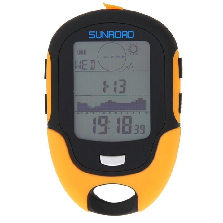 Stornfield | SUNROAD Multifunction Digital LCD Altimeter with Compass, Barometer, Thermometer, Hygrometer, Weather Forecast, LED Flashlight, and Clock