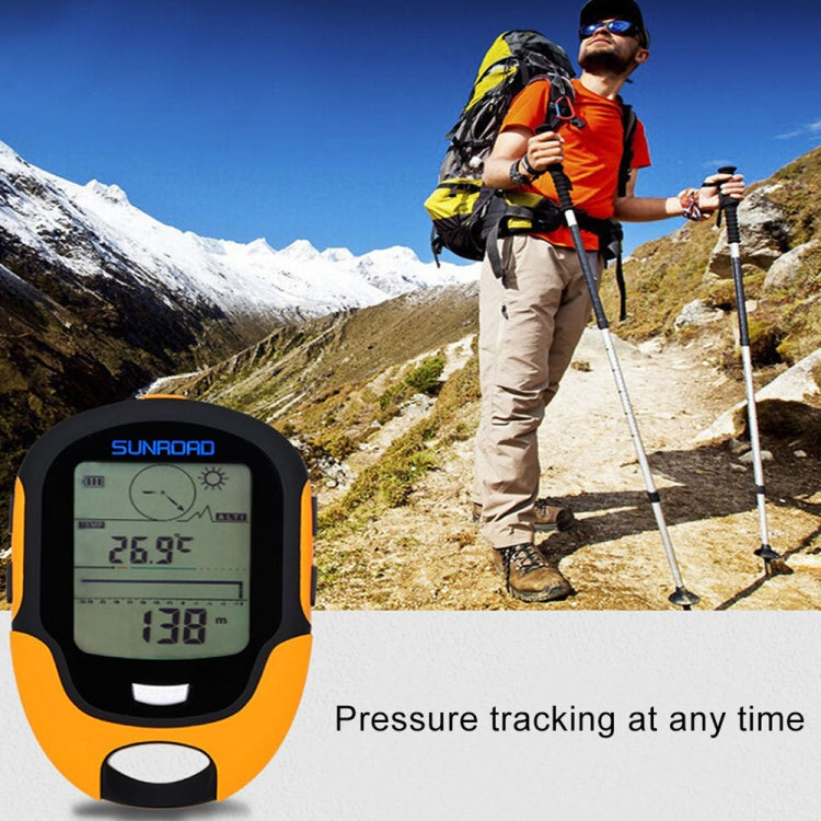 Stornfield | SUNROAD Multifunction Digital LCD Altimeter with Compass, Barometer, Thermometer, Hygrometer, Weather Forecast, LED Flashlight, and Clock