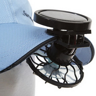 Mini Portable Clip-on Solar Power Cell Travel Cooling Cool Fan(Black)-garmade.com