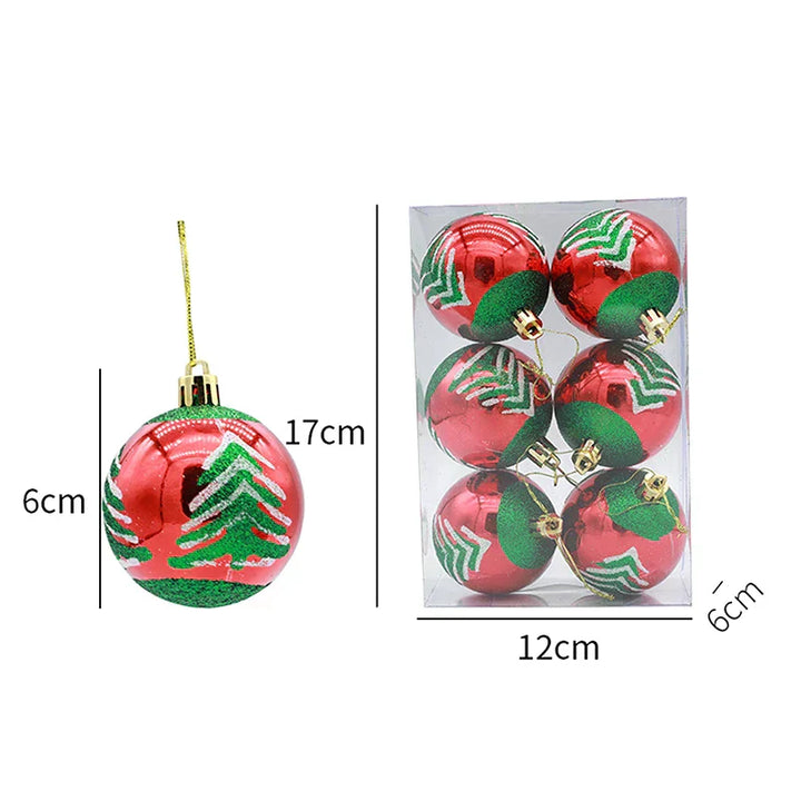 Elegant Snowflake Christmas Baubles Set – High-quality Christmas ornaments in red, white and gold, perfect for festive tree decoration at Christmas | Stornfield