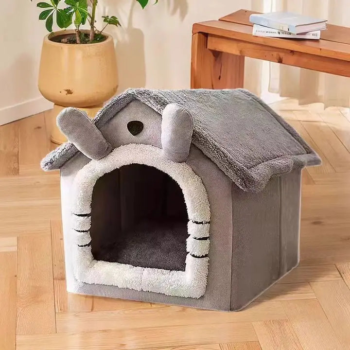 Plush Pet House with Roof & Anti-Slip Bottom Stornfield