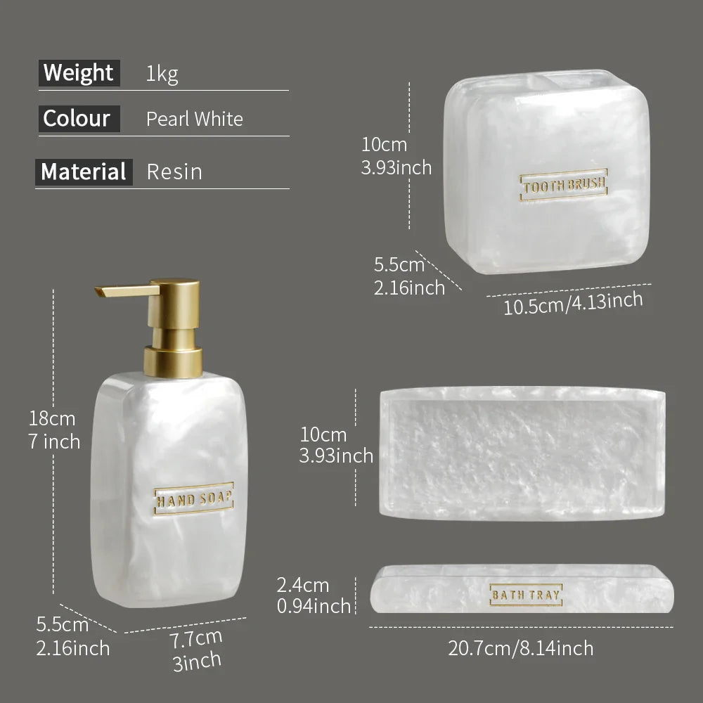 Pearl 3-Piece Bathroom Set Stornfield