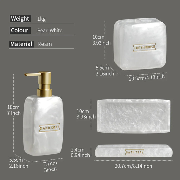 Pearl 3-Piece Bathroom Set Stornfield