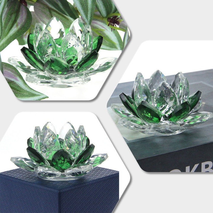 Stornfield | Glass paperweight art lotus flower crystal home decoration ornaments figurines wedding home decor party gifts souvenir