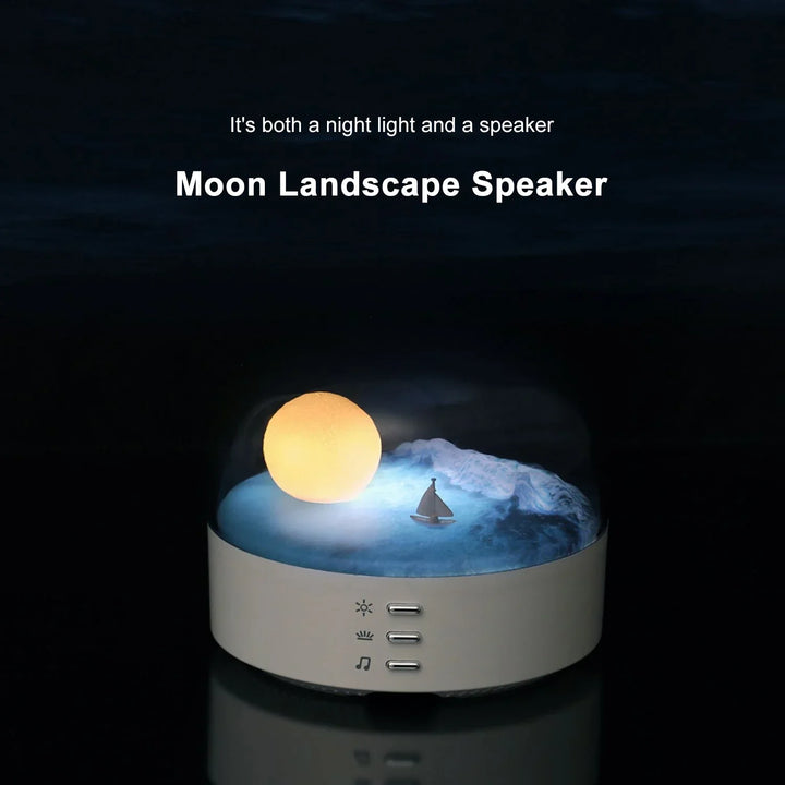 3D Mysterious Moon LED Night Light Speaker | Stornfield