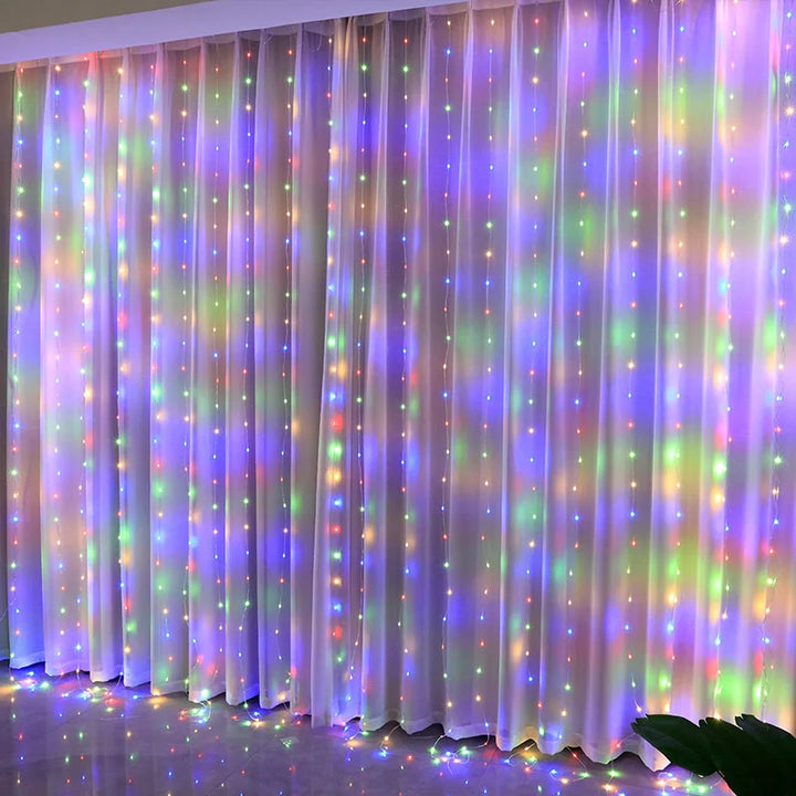 LED curtain lights – USB-controlled string lights for window and room decoration | Stornfield