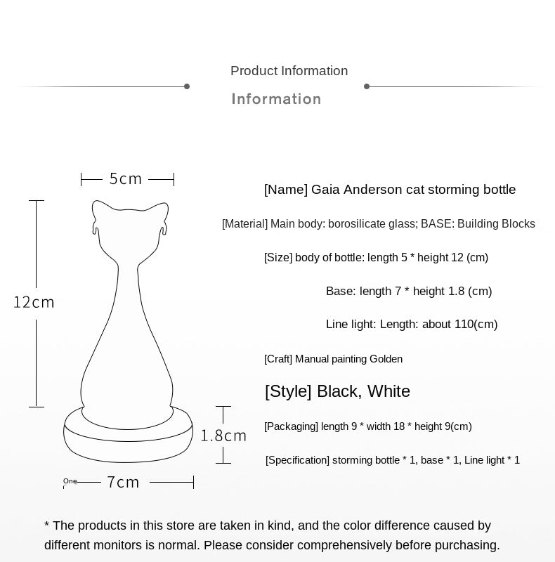 Cat-Inspired Weather Forecast Bottle | Stornfield