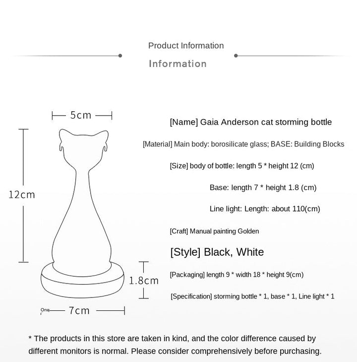 Cat-Inspired Weather Forecast Bottle | Stornfield