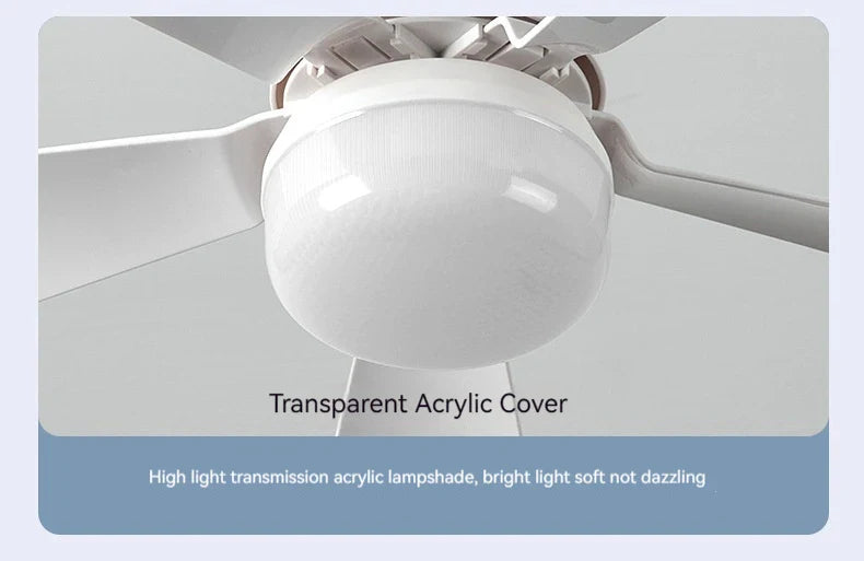 30W E27 Ceiling Fan Light with Remote - LED Dimming Function, Intelligent Silent Fan for Bedroom & Living Room | Stornfield