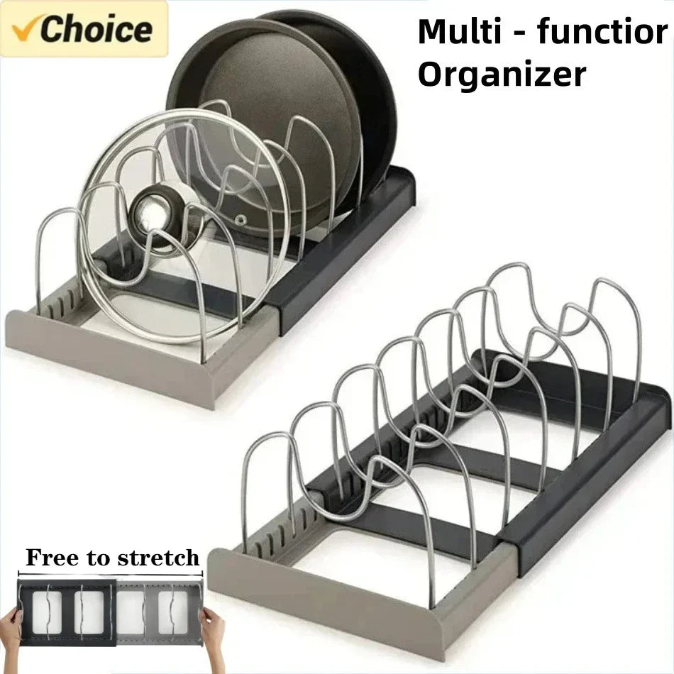 Retractable pot lid holder & pan organizer | Stornfield
