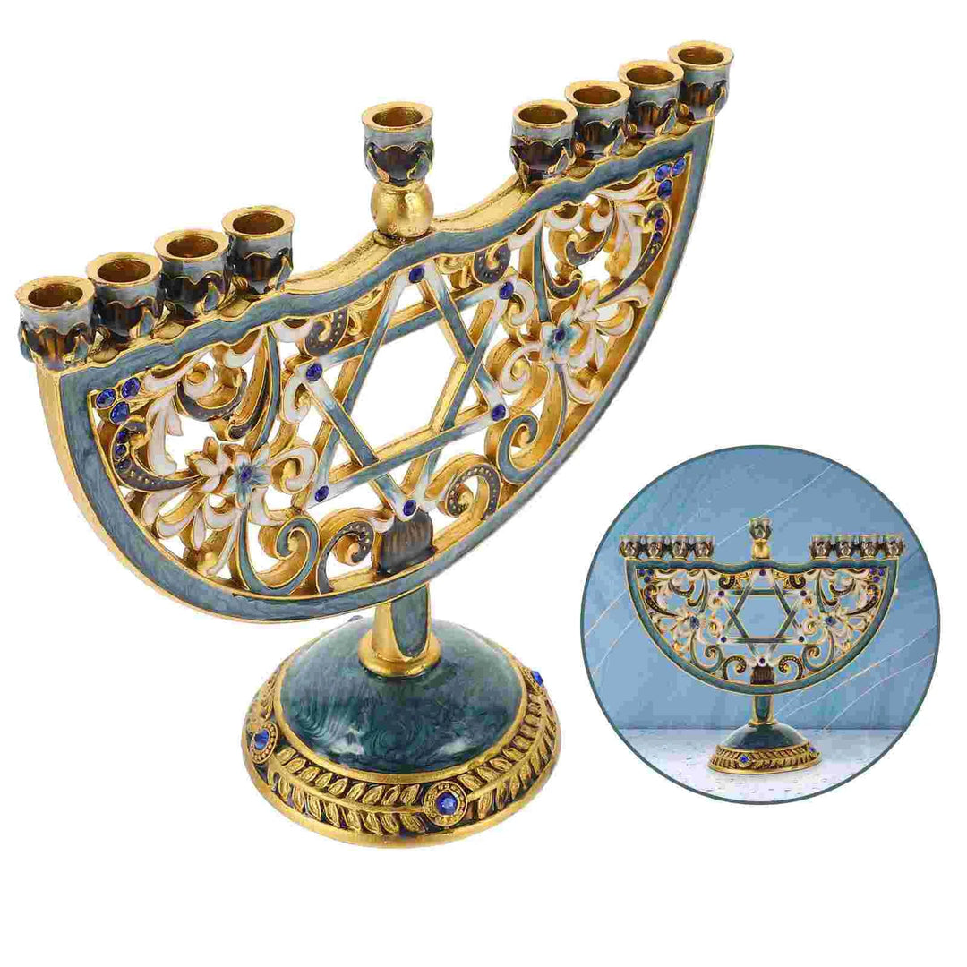 Stornfield | Auriona Menorah Candle Holder | Hanukkah Candelabra & Table Decoration | Wedding & Party Decor | Luxurious Elegance