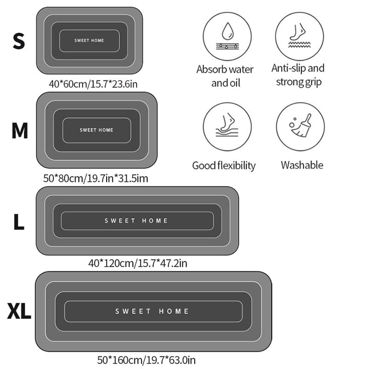 Modern Water Absorbent Anti-slip Area Rugs | Stornfield