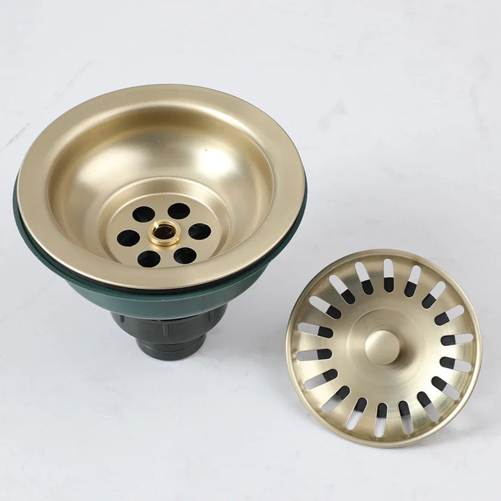 AquaGuard Stainless Steel Sink Strainer with Odor Filter – Pop-Up Stopper & Anti-Blocking Basket Stornfield