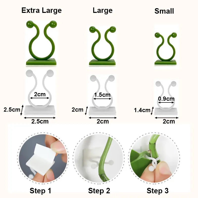 Self-Adhesive Plant Holder Mini Wall Clips | Stornfield