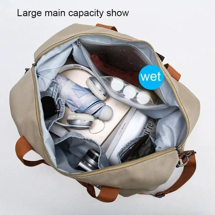 Stornfield | Portable fitness bag with shoe compartment and wet dry separator bag for active travelling