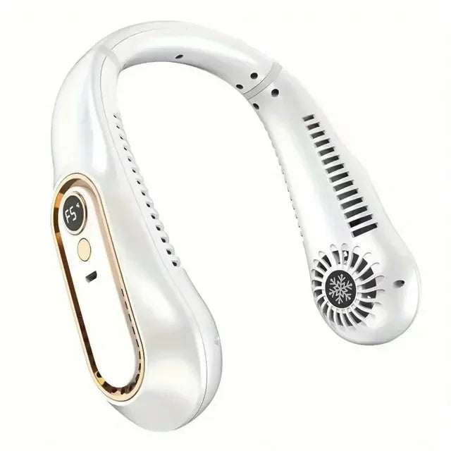 Hanging neck fan portable summer air cooler USB cooling fan with 5 speeds and digital displays - super technology and bladeless | Stornfield