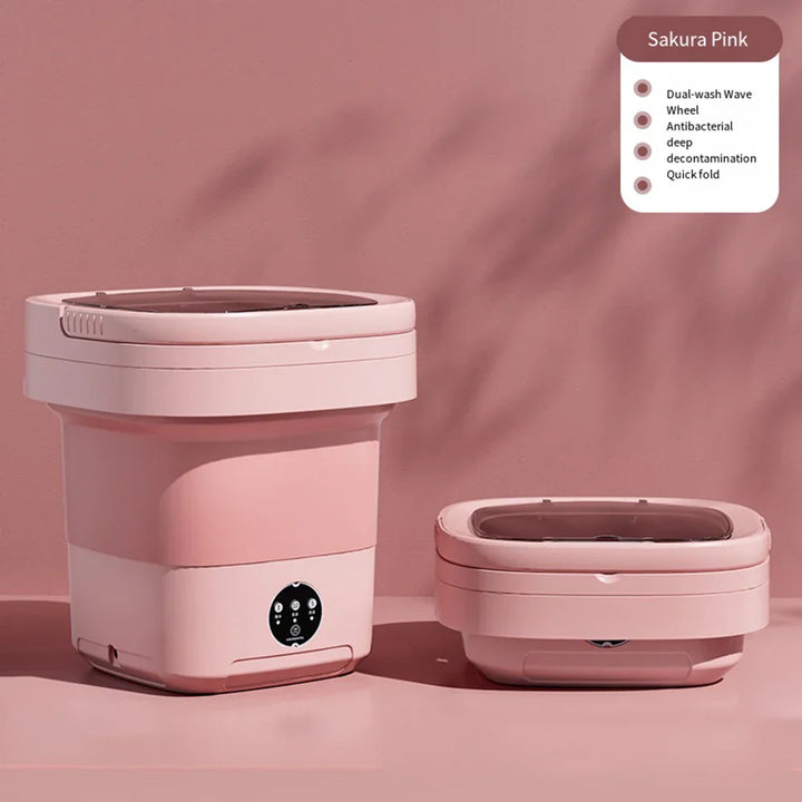 Compact Folding Ultrasonic Travel Laundry Washing Machine | Stornfield