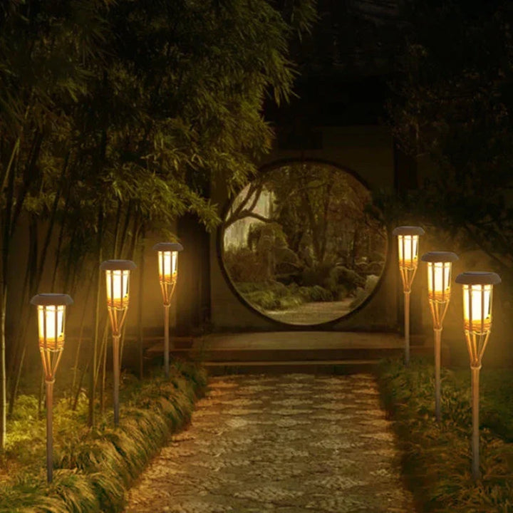 Stornfield | Solar Torch 5-Piece Set | Flame-Effect LED Garden Lights | Solar Powered | Outdoor Decorative Light