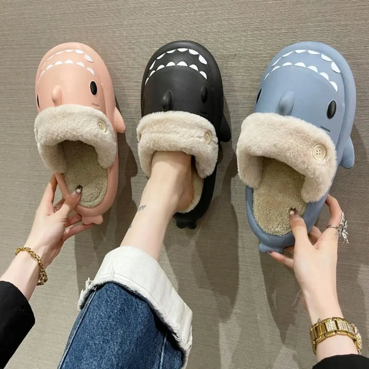 Funny Shark Slippers made of Cotton – Warm and Cozy Slippers for Men and Women, Non-Slip and Comfortable | Stornfield