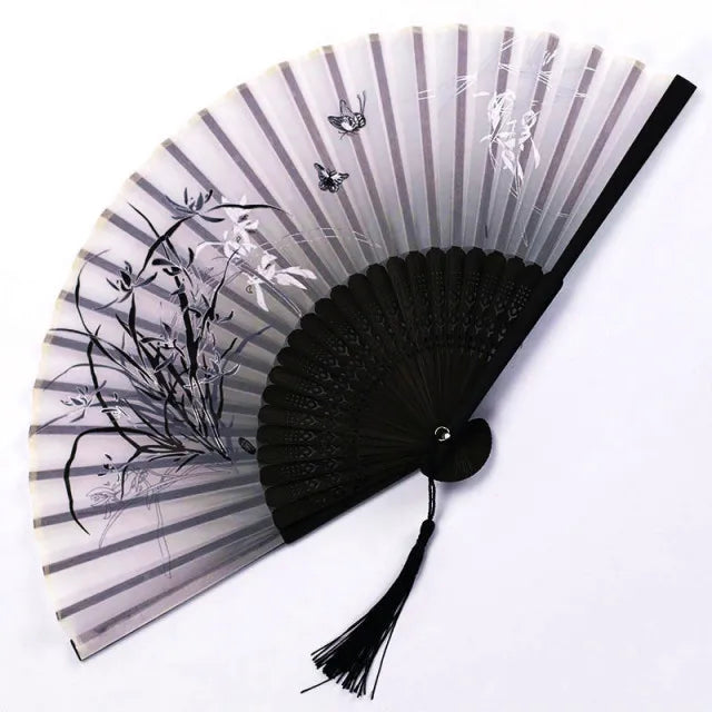 Traditional Japanese Style Floral Hand Fan | Stornfield
