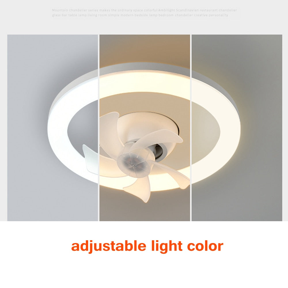 2in1 Radiant Rotating RC Ceiling Fan Lamp | Stornfield