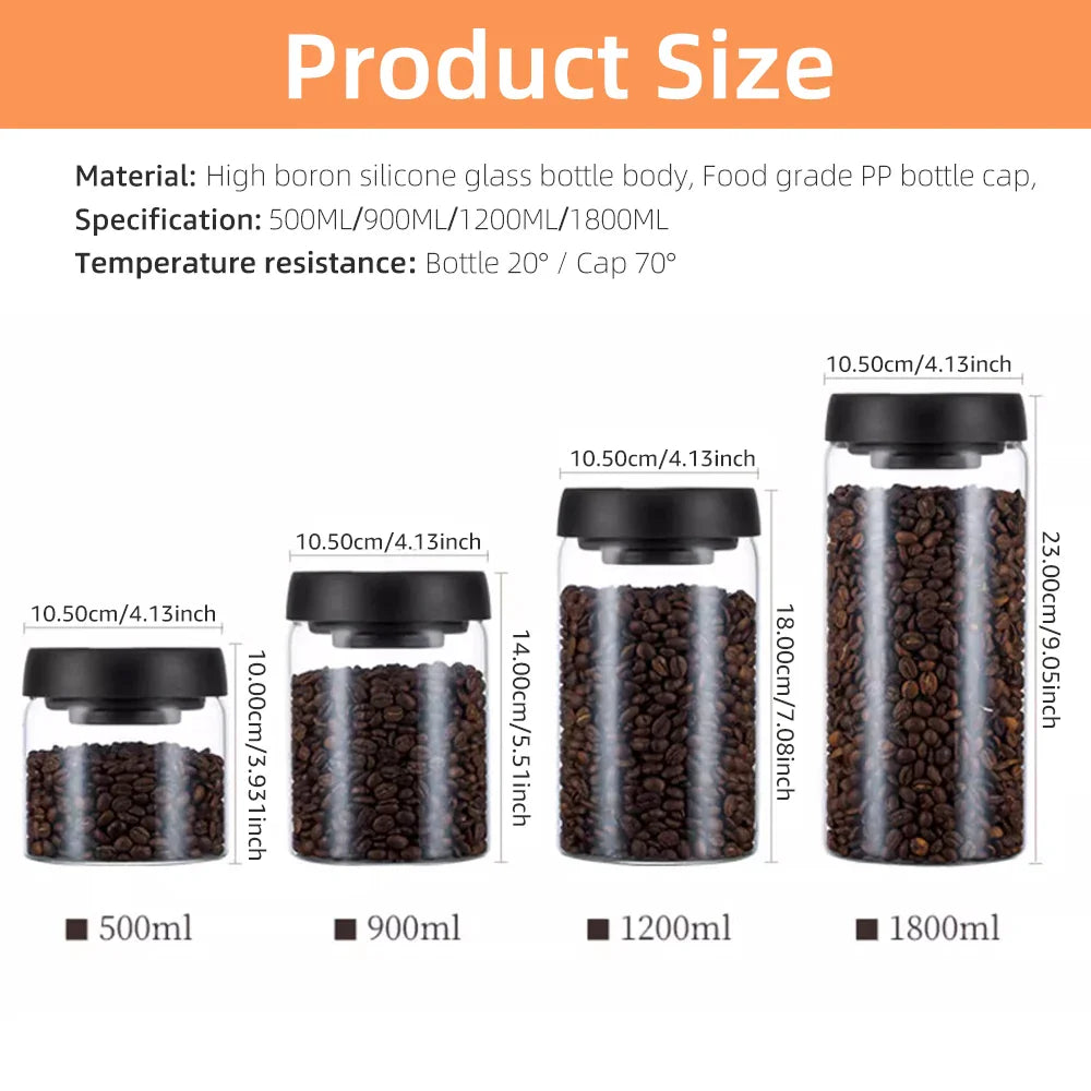 Vacuum storage jar made of borosilicate glass | Stornfield