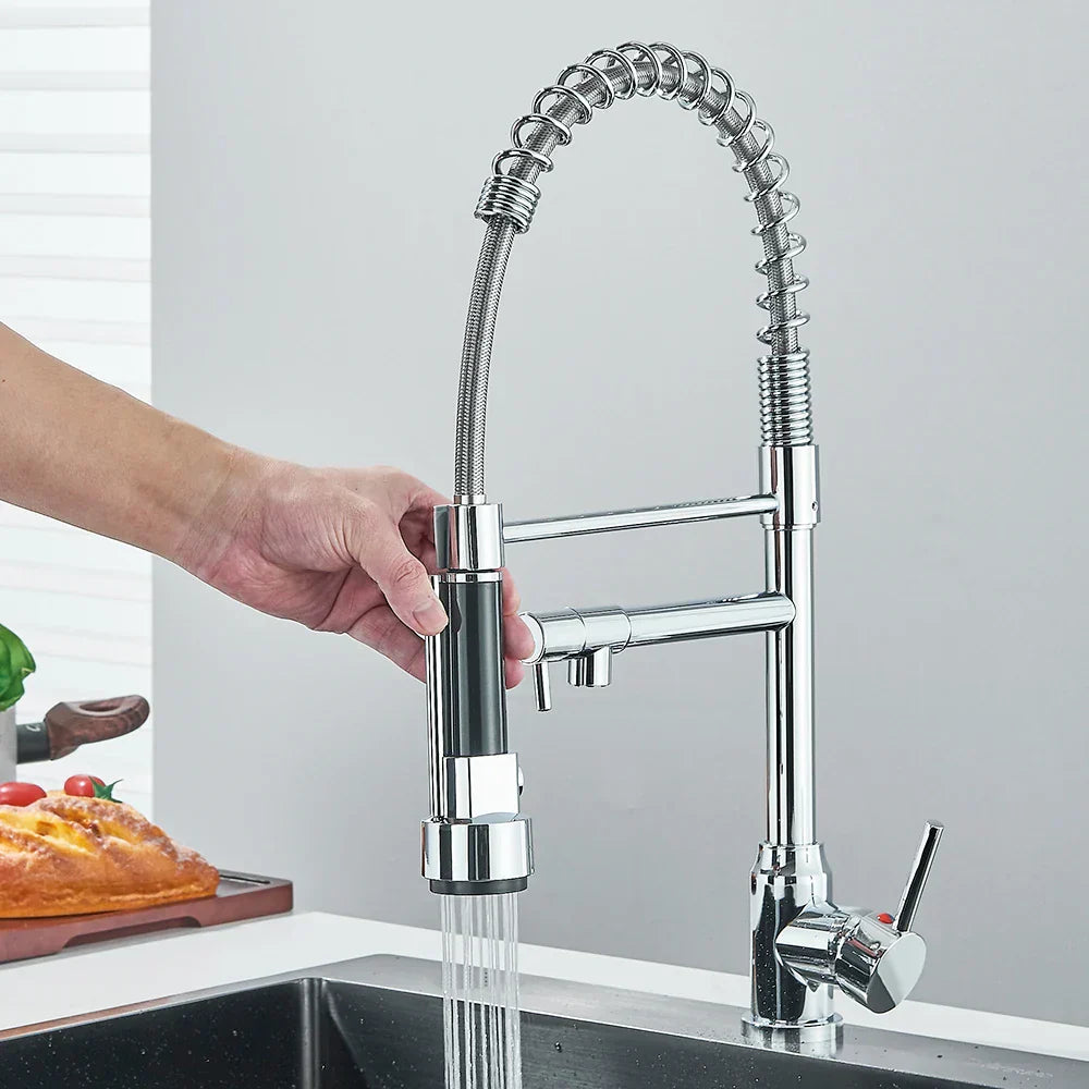 Faucet with Double Spout – High-Quality Faucet for Flexible Washing, Swivable, Ideal for Modern Kitchens, Easy to Clean and Simple Installation | Stornfield