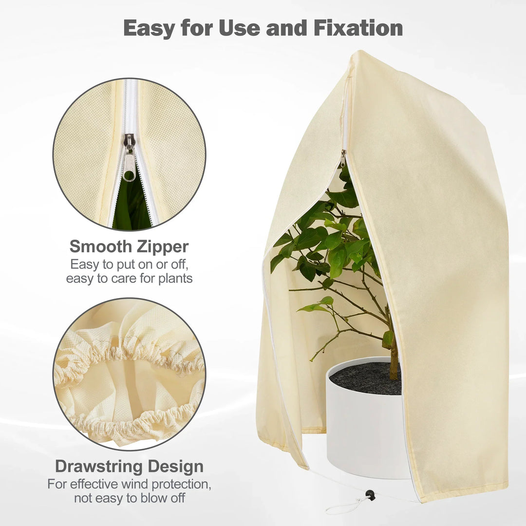 Stornfield | Winter Plant Protection Cover - Frost Protection with Zipper and Drawstring, Breathable for Palms and Potted Plants in the Garden
