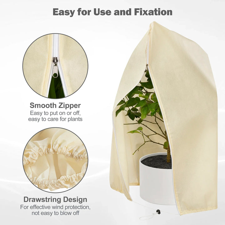 Stornfield | Winter Plant Protection Cover - Frost Protection with Zipper and Drawstring, Breathable for Palms and Potted Plants in the Garden