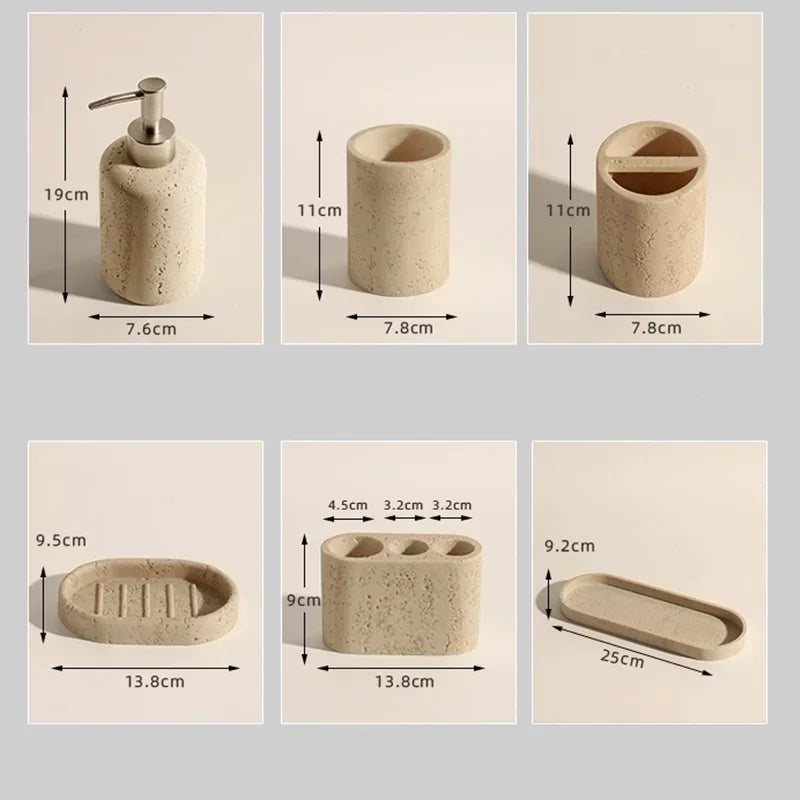 AureliaStone Luxury Bath Set made of Stornfield limestone