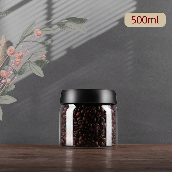 Stornfield | GIANXI Vacuum Sealed Pitcher, Coffee Beans, Glass, Airtight Container, Food, Cereals, Sweets, Storage Container, Kitchen Accessories