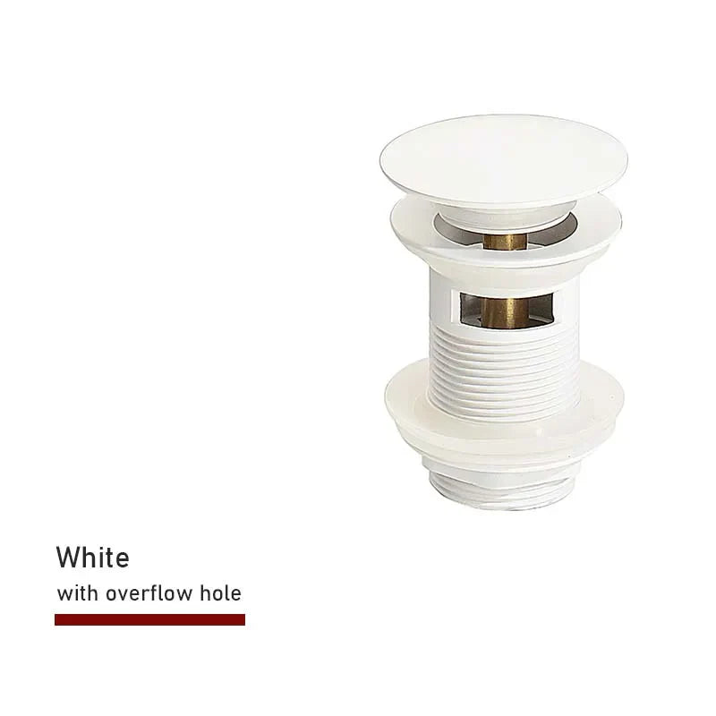 Drain plug with push-down pop-up – brass | 11 colors | With or without overflow Stornfield