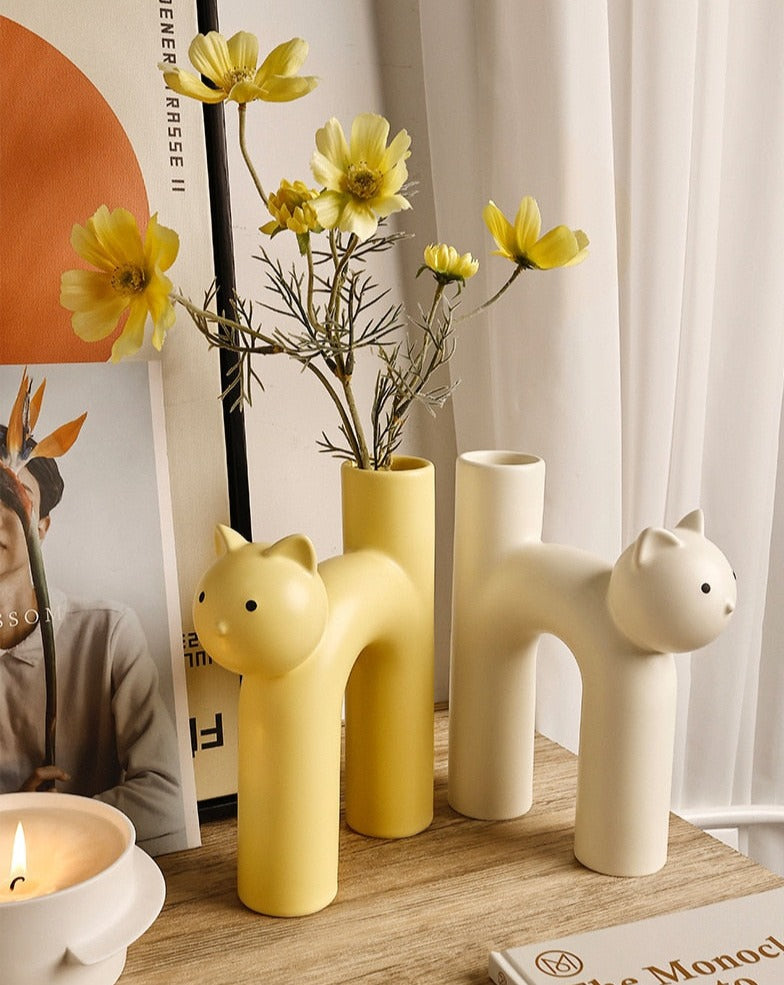 Ceramic Cat Vase | Stornfield