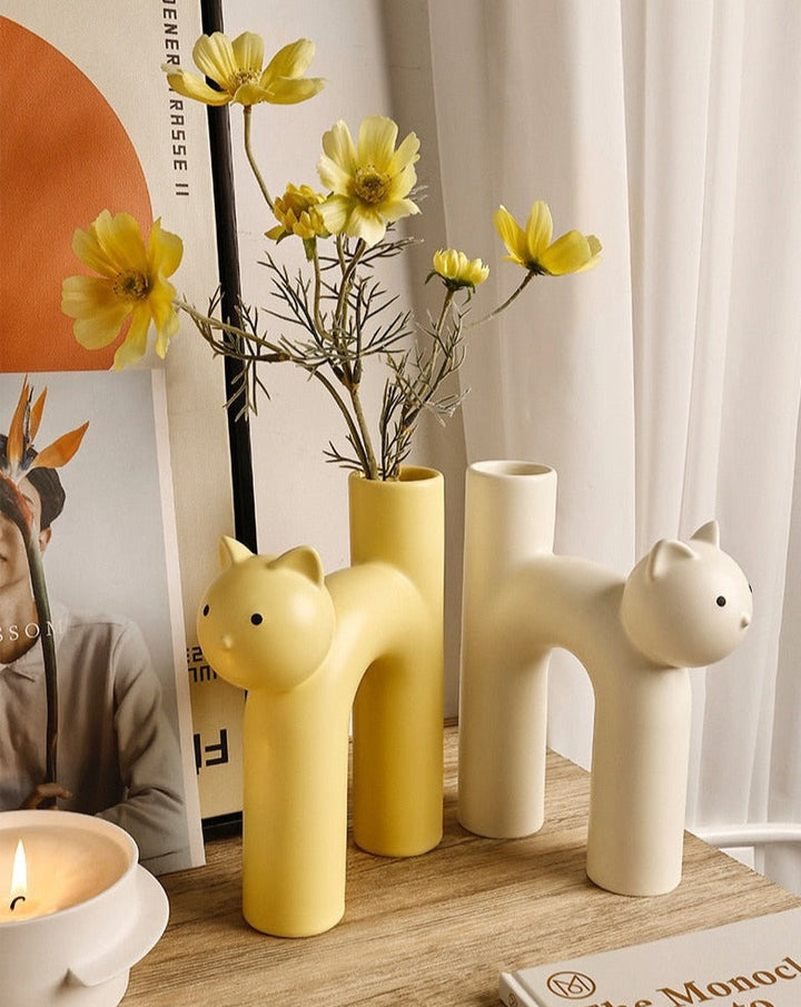 Ceramic Cat Vase | Stornfield