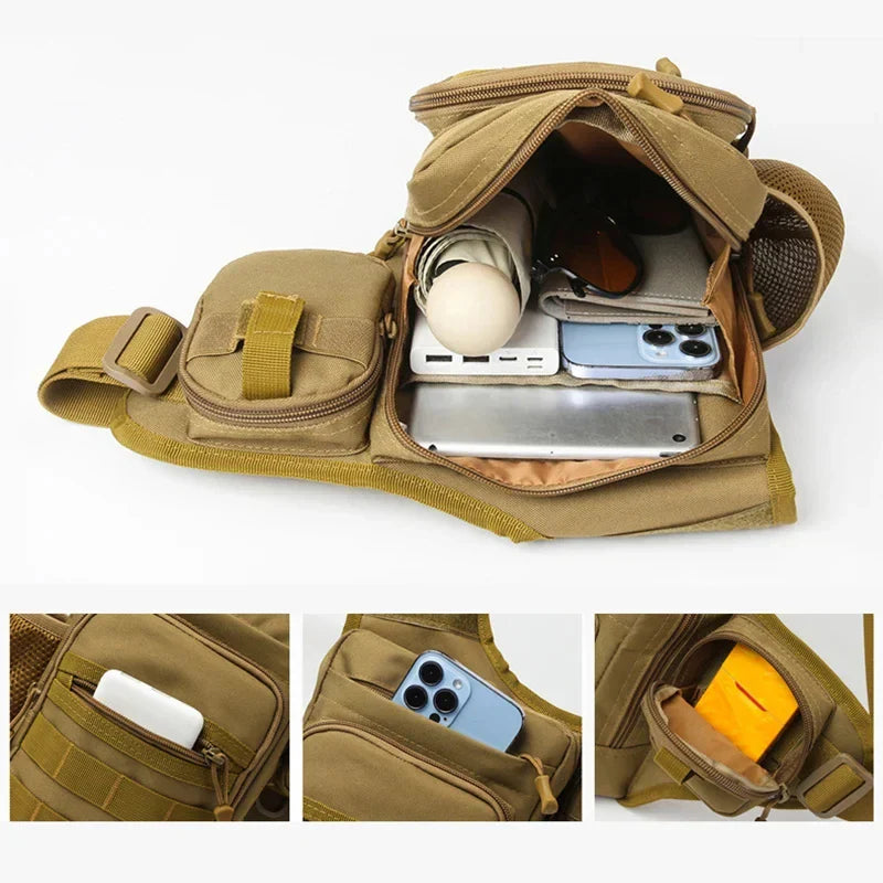 Multi-Pocket Crossbody Compact Hiking Chest Bag | Stornfield