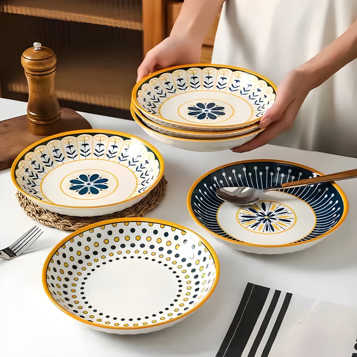 Porcelain Plate Set Hand-Painted – Elegant and Decorative | Perfect for Everyday and Special Occasions | Stornfield