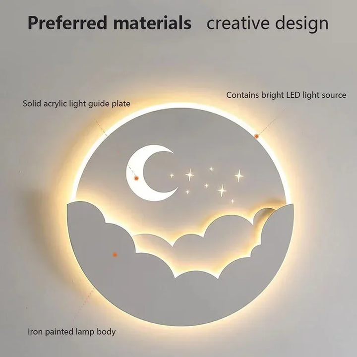 Stornfield | LED Wall Lamp with Moon and Stars