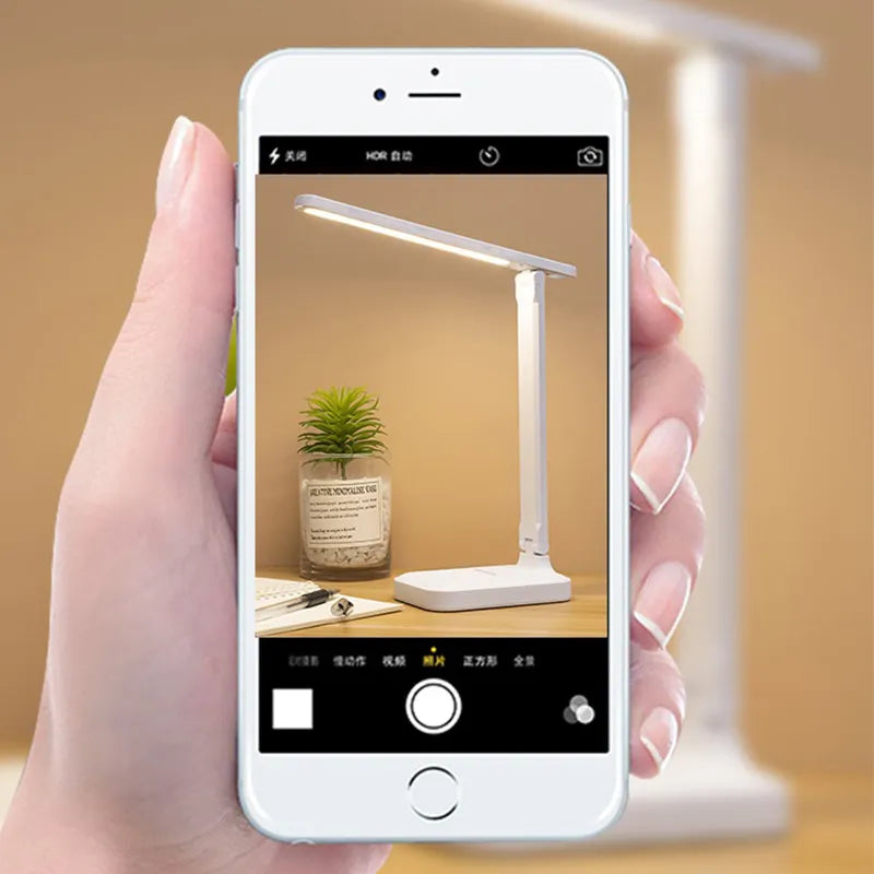 Stornfield | 6000mAh rechargeable LED table lamp USB 3 color stepless dimmable desk lamp touch foldable eye-protecting reading night light