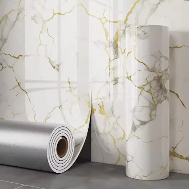 MarbleDream – Luxurious Self-Adhesive Marble Wallpaper with Stornfield Foam Texture