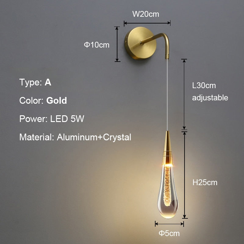 Stornfield | Luxurious Raindrop Wall Sconces