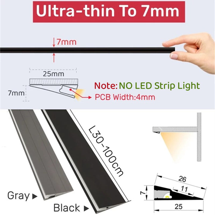 InvisiStornfielde Surface Aluminum Thin Light Panel | Stornfield