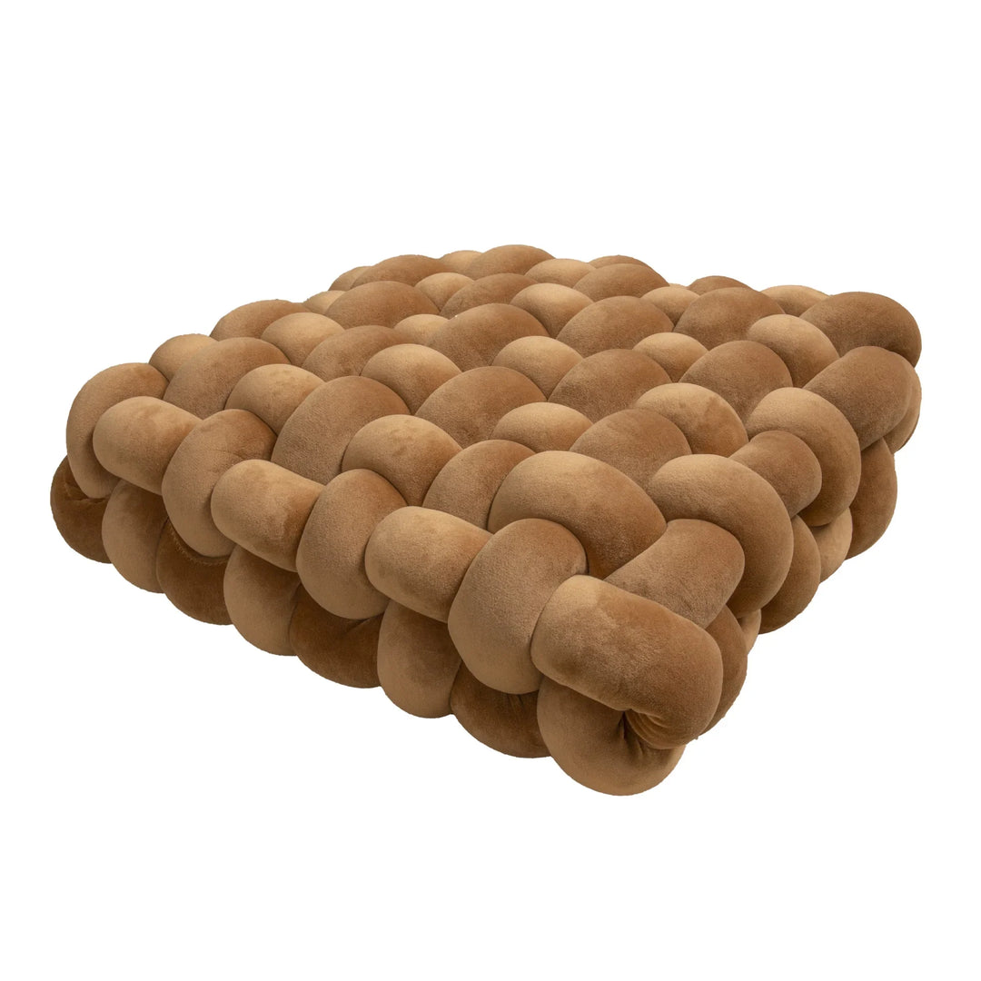 Thick woven knot cushion | Stornfield