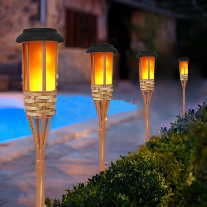 Stornfield | Solar Torch 5-Piece Set | Flame-Effect LED Garden Lights | Solar Powered | Outdoor Decorative Light
