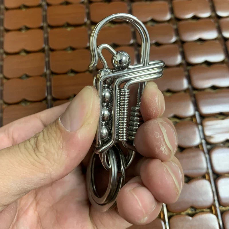 Iron Weave Stainless Matte-Finish Keychain | Stornfield