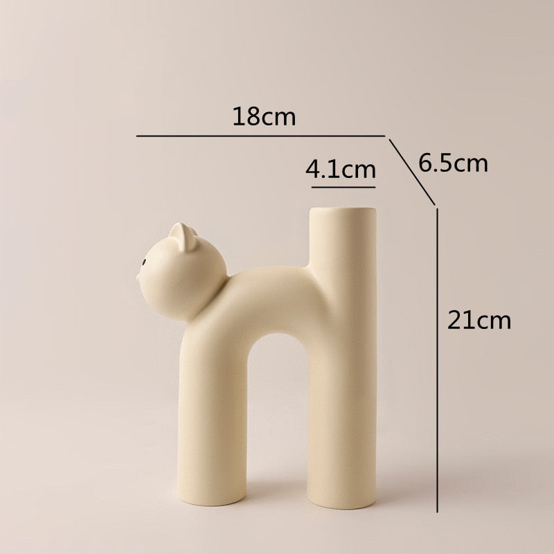Ceramic Cat Vase | Stornfield