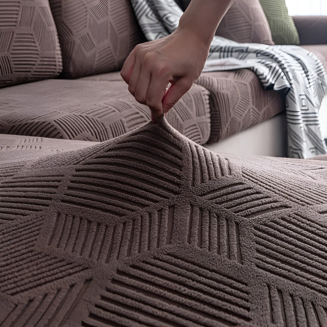 Jacquard Sofa Cover with Geometric Pattern – Soft & Pet-Friendly | Perfect for Protection and Cozy Living Spaces | Stornfield